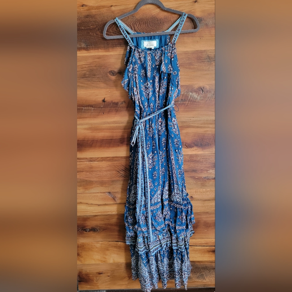 Anthropologie, Dress, Blue, multicolor, Medium, flowy dress